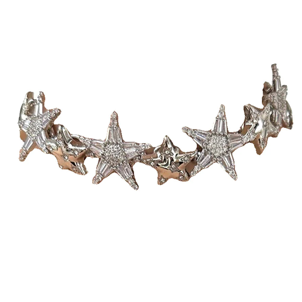 Silver Star Y2K Choker Necklace - Image 3