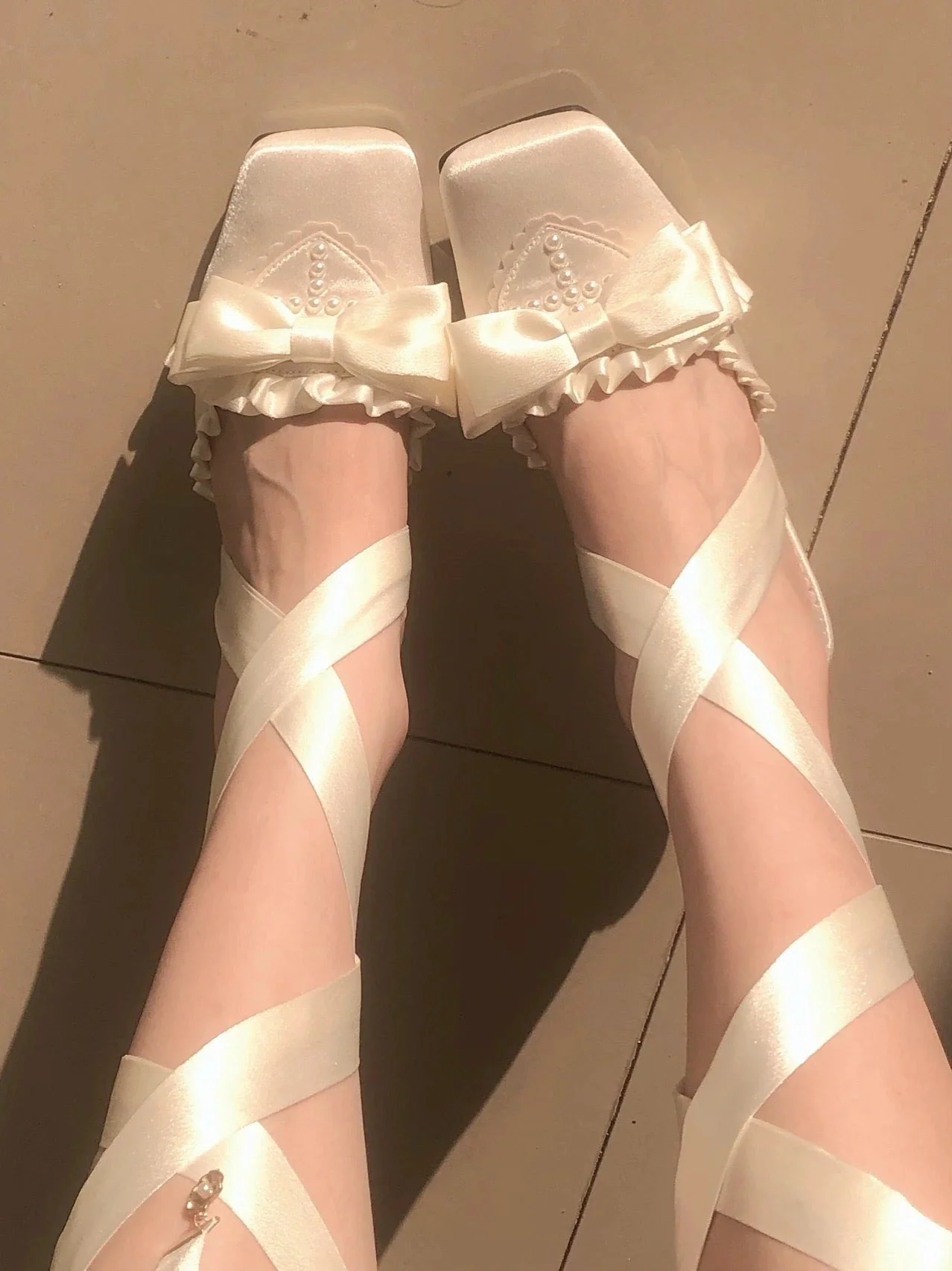 Siren Melody Lace-Up Mules - Image 11