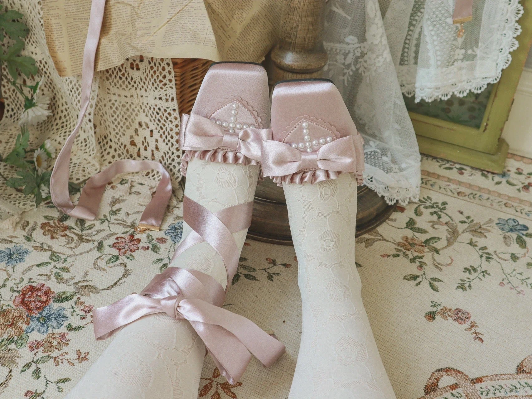 Siren Melody Lace-Up Mules - Image 47
