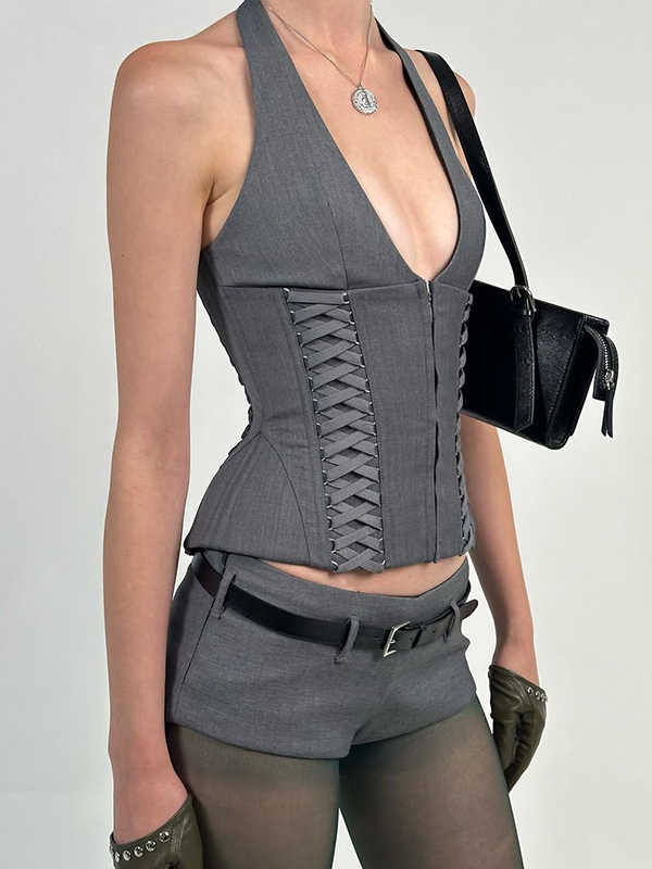 Siren V-neck Straps Halter Top - Image 3