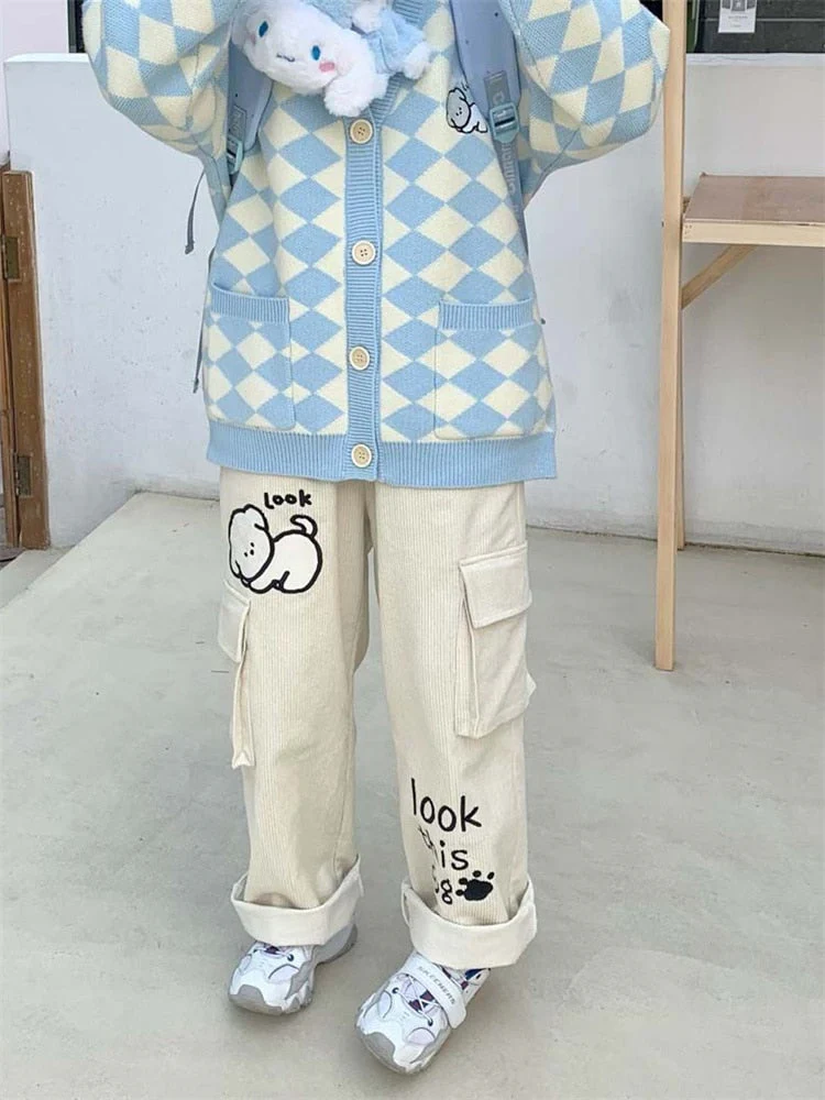 Sleepy Puppy Corduroy Cargo Pants - Image 6