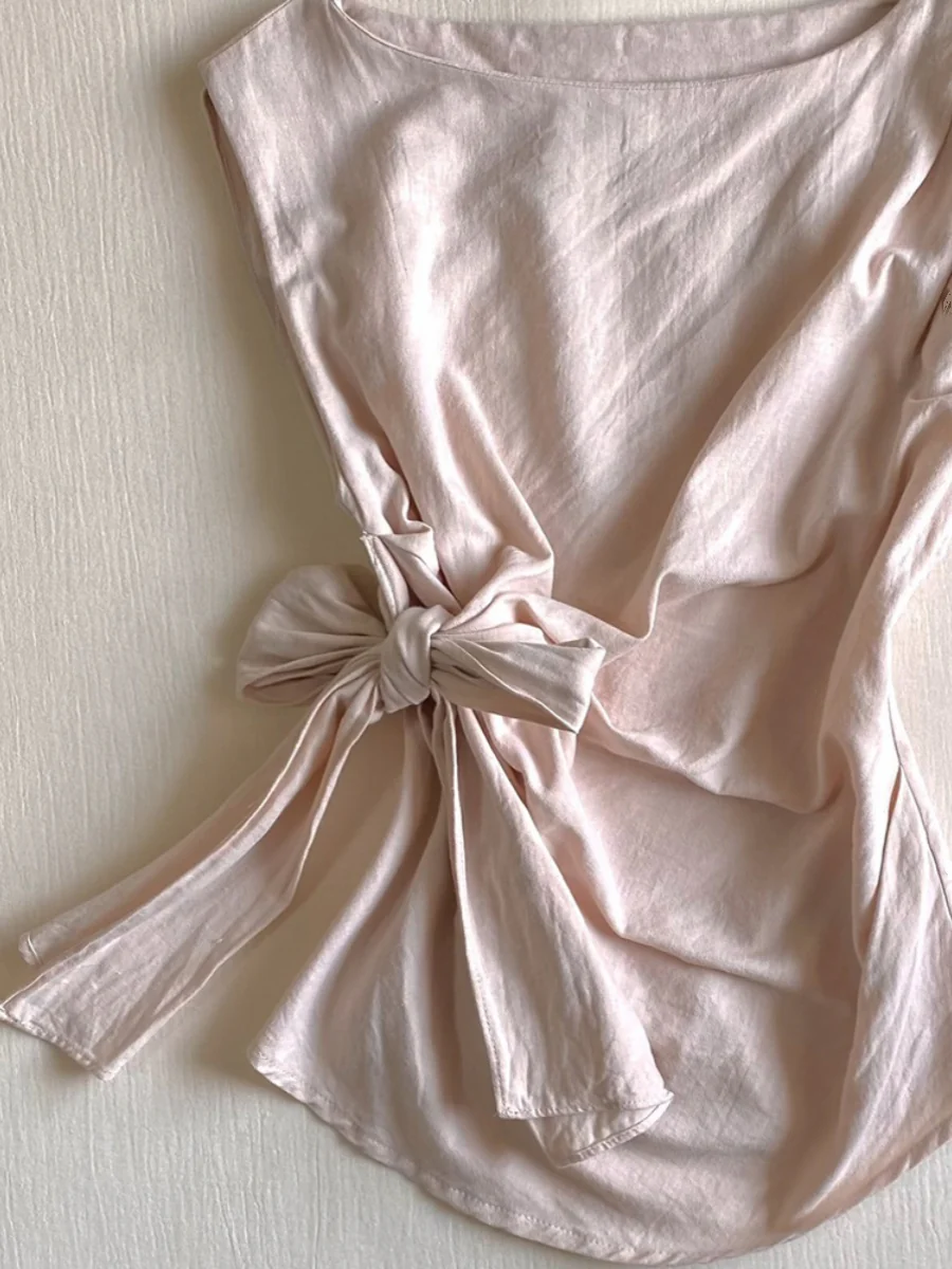 sleeveless retro coquette bow shirt - Image 3