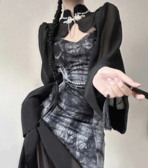 Slim Fit Smudged Acubi Two-piece Set - Image 2