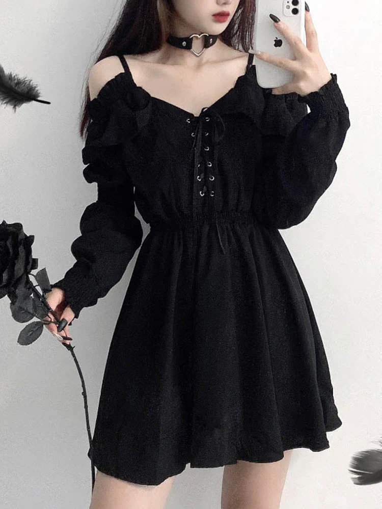Slouchy Goth Dress - Image 4