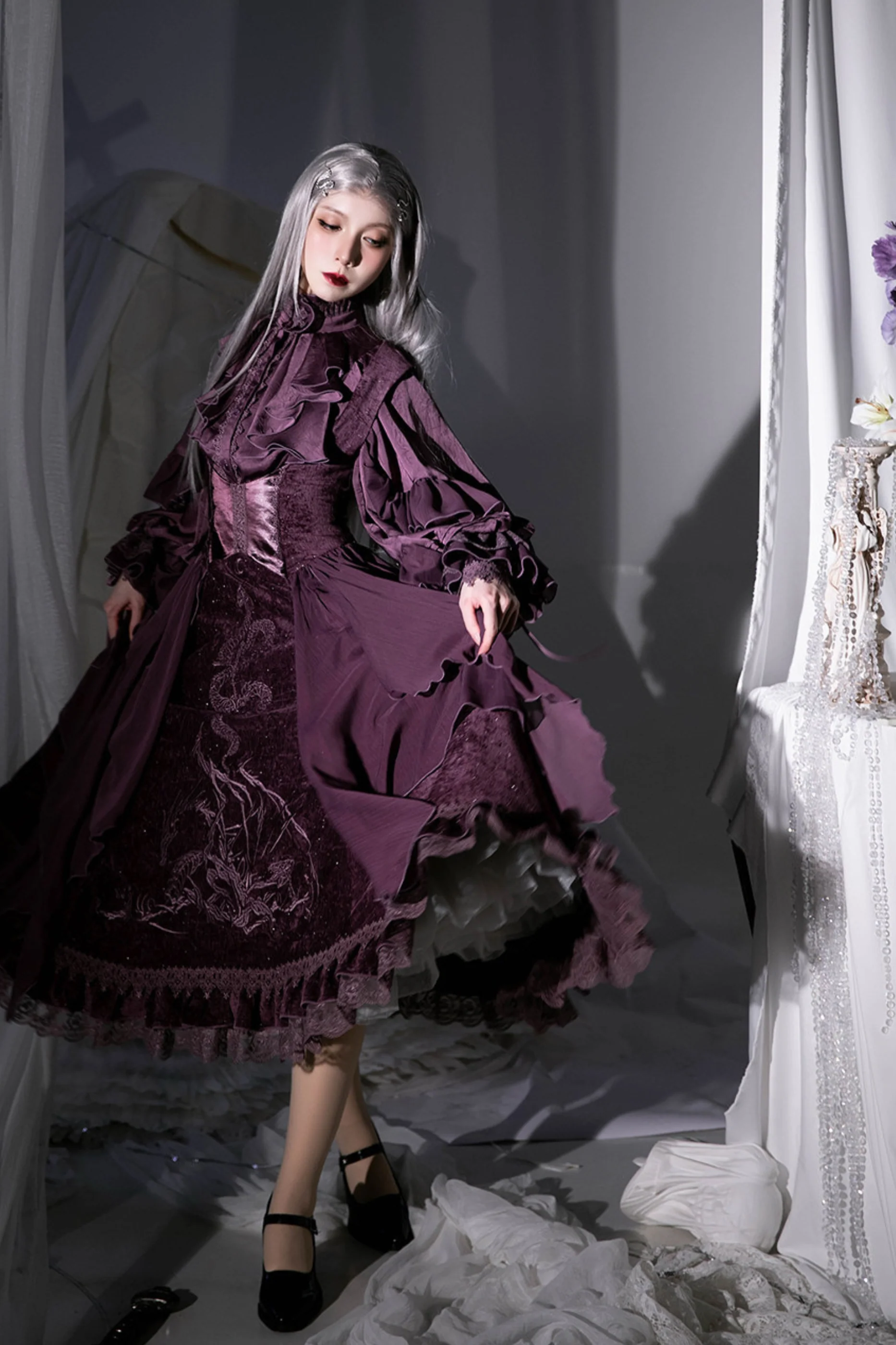 Snake Moon Night Lolita Jumper Skirt - Image 8