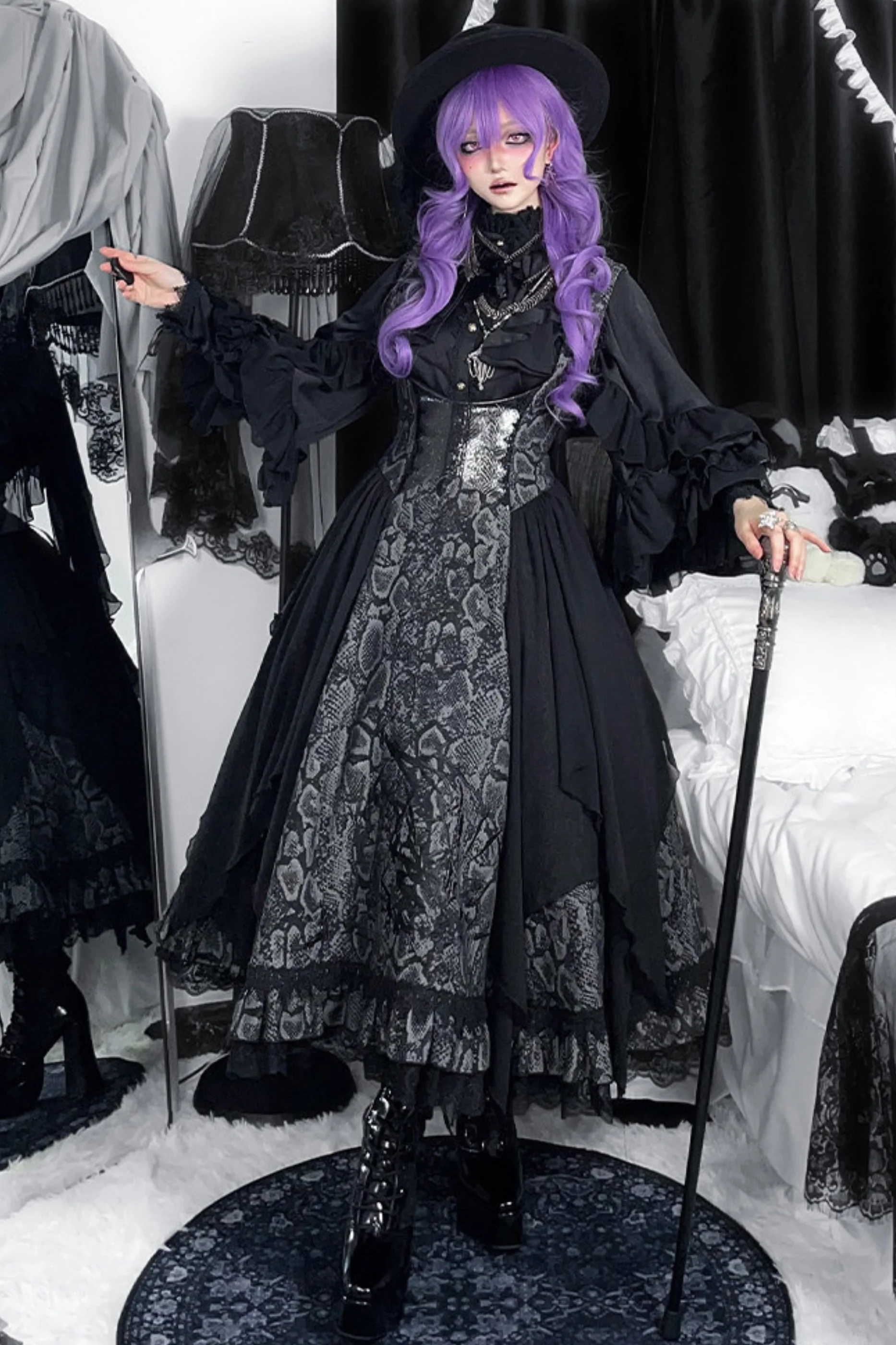 Snake Moon Night Lolita Jumper Skirt