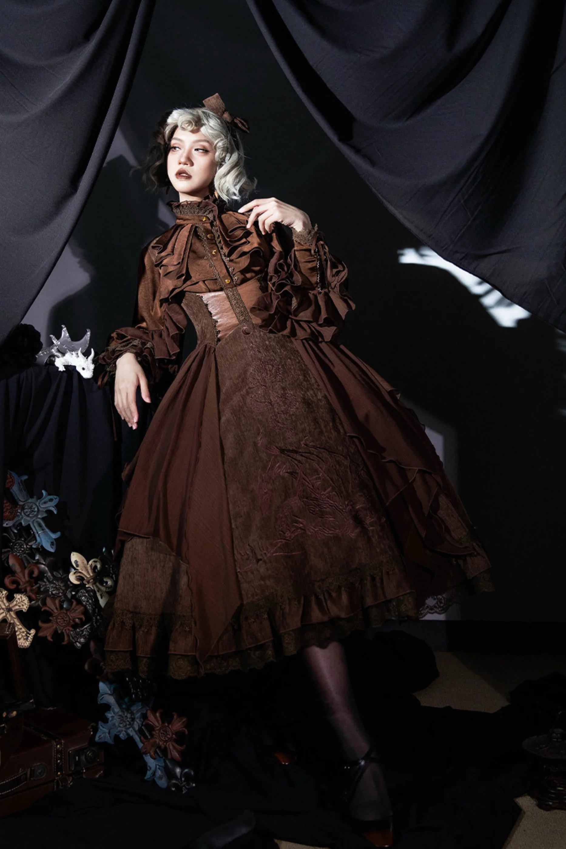 Snake Moon Night Lolita Jumper Skirt - Image 13