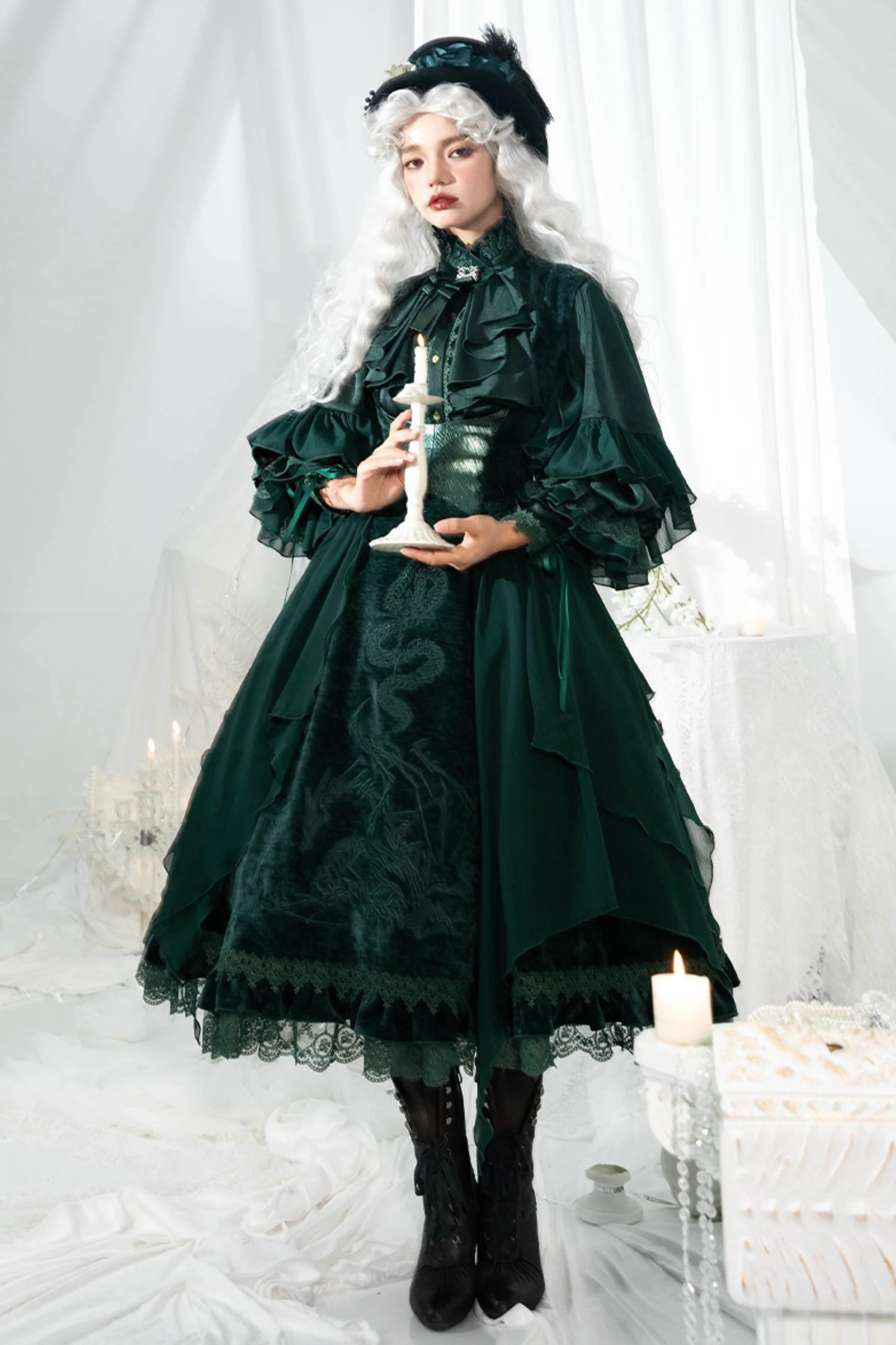 Snake Moon Night Lolita Jumper Skirt - Image 17