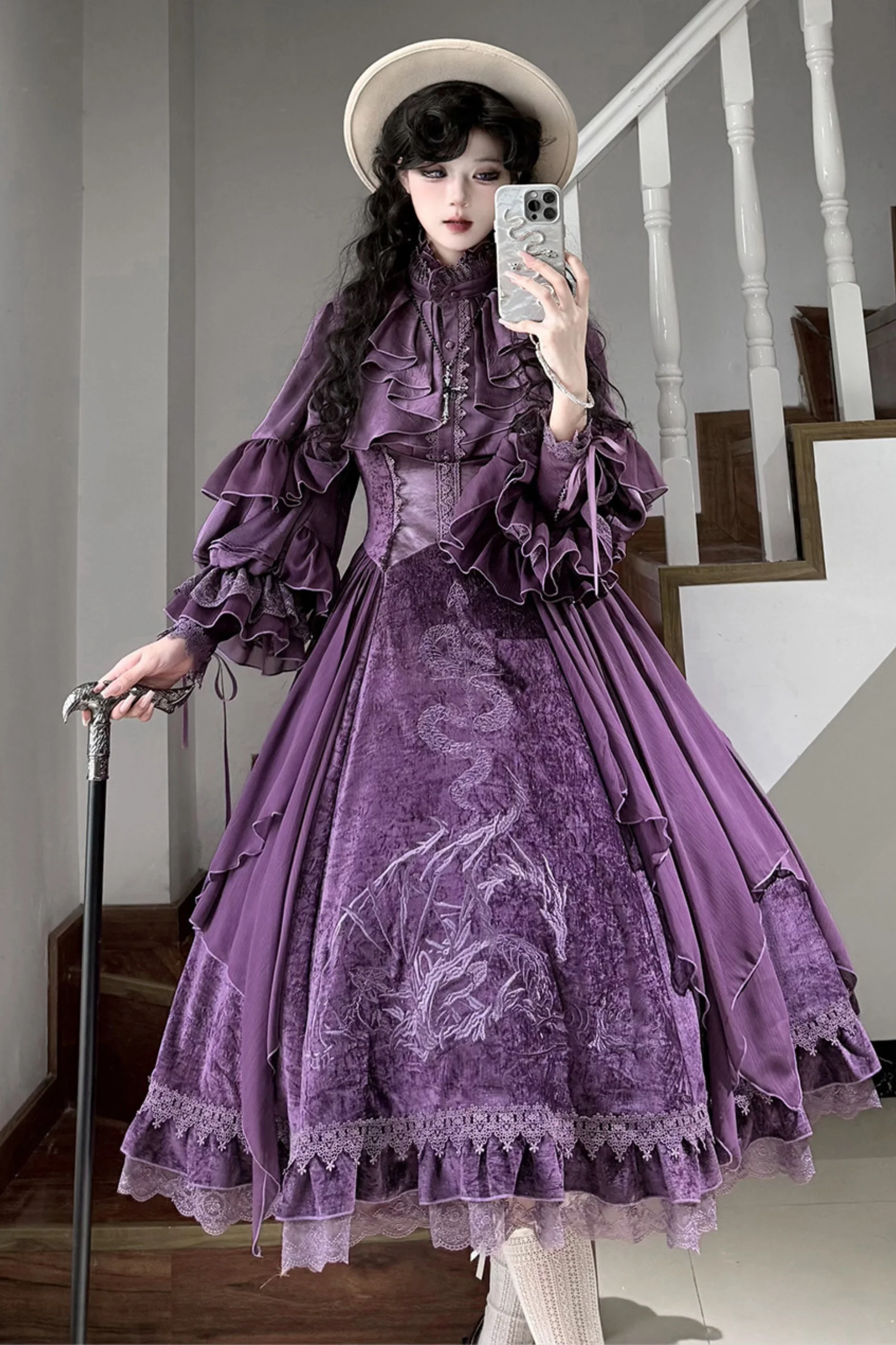 Snake Moon Night Lolita Jumper Skirt - Image 9
