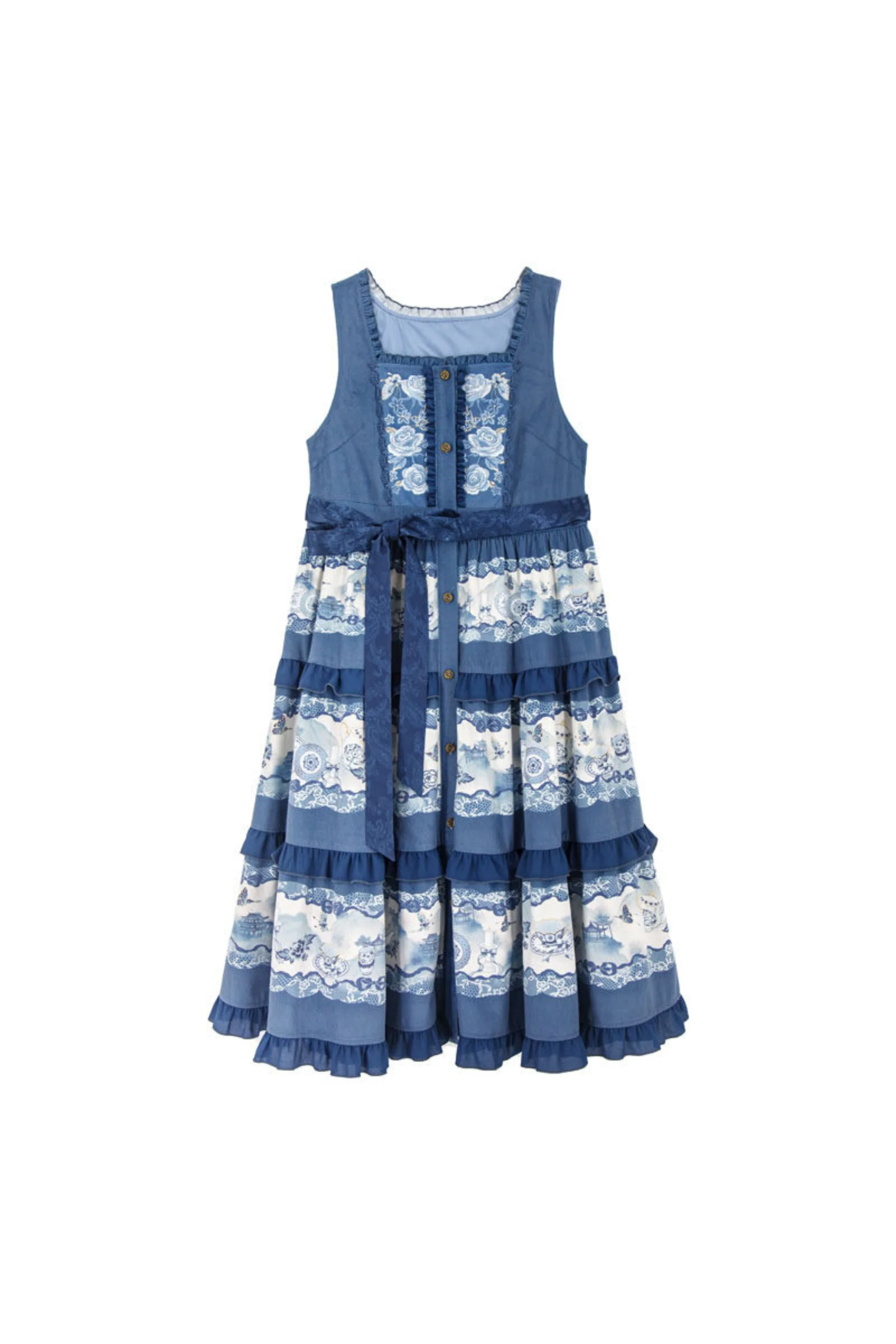 Snow Covered Celadon Vest Dress - Image 10