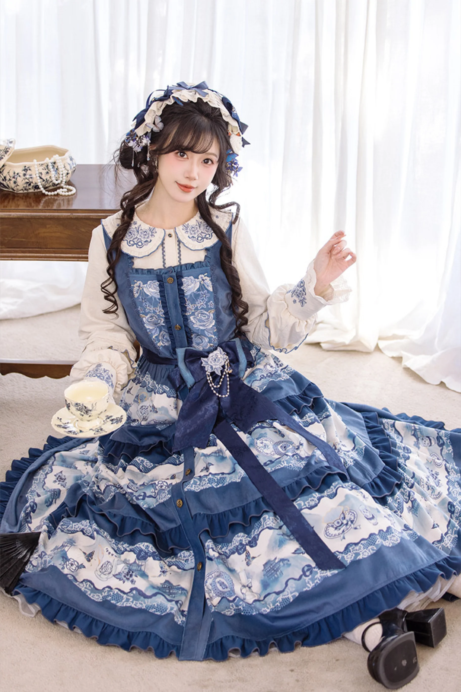 Snow Covered Celadon Vest Dress - Image 5