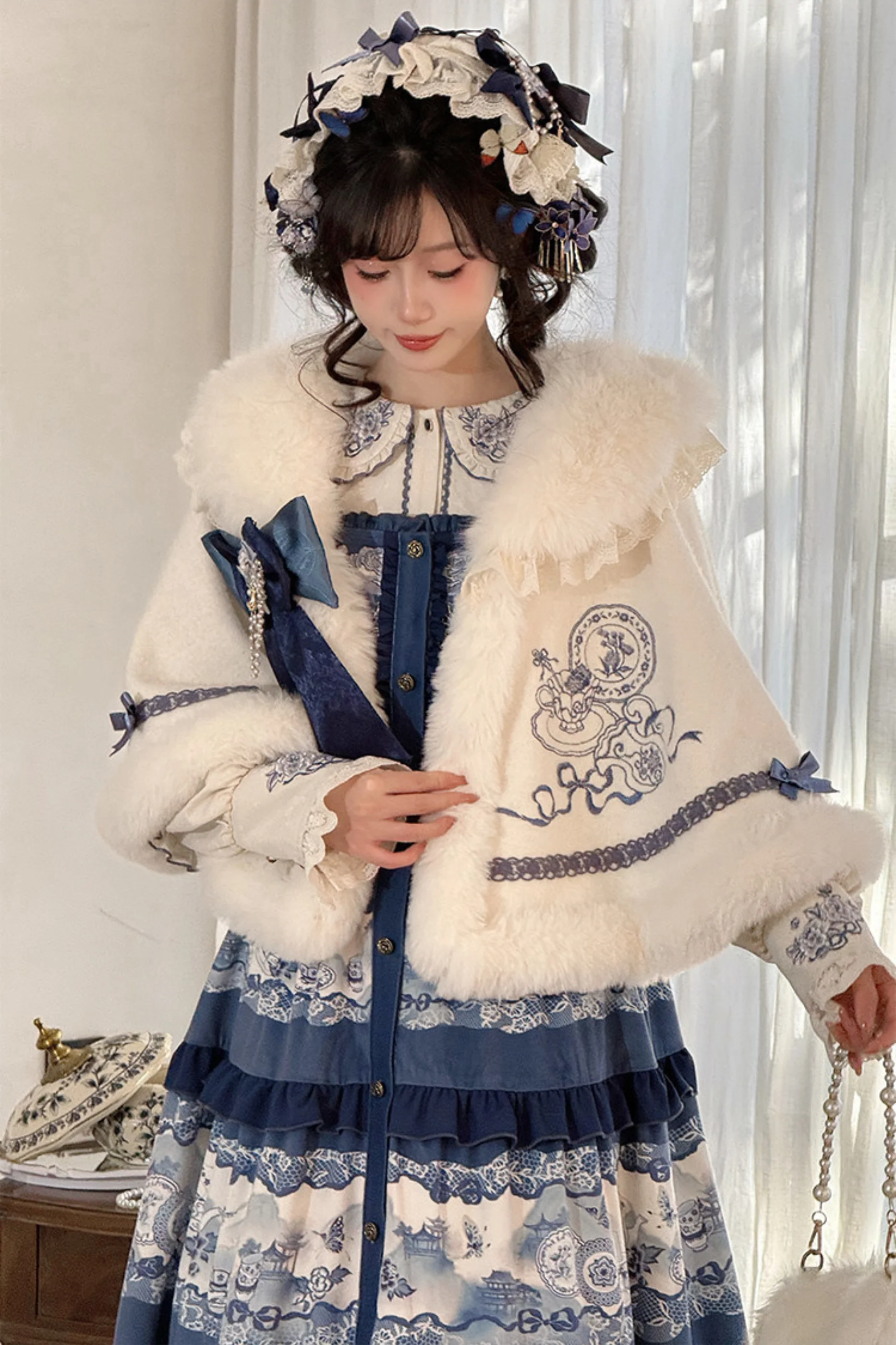 Snow Covered Celadon Vest Dress - Image 7