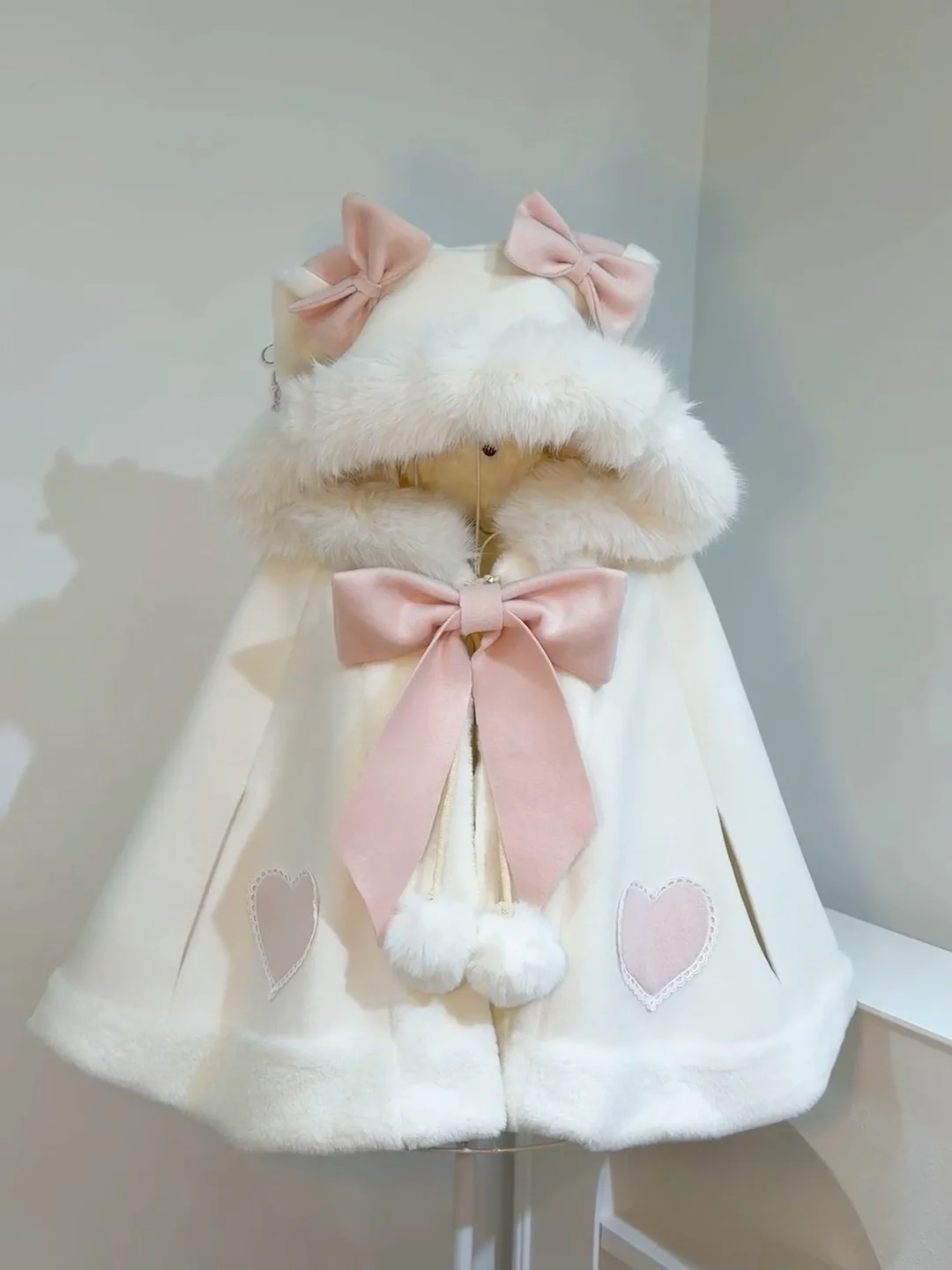Snow Lolita Bows Cape Coat