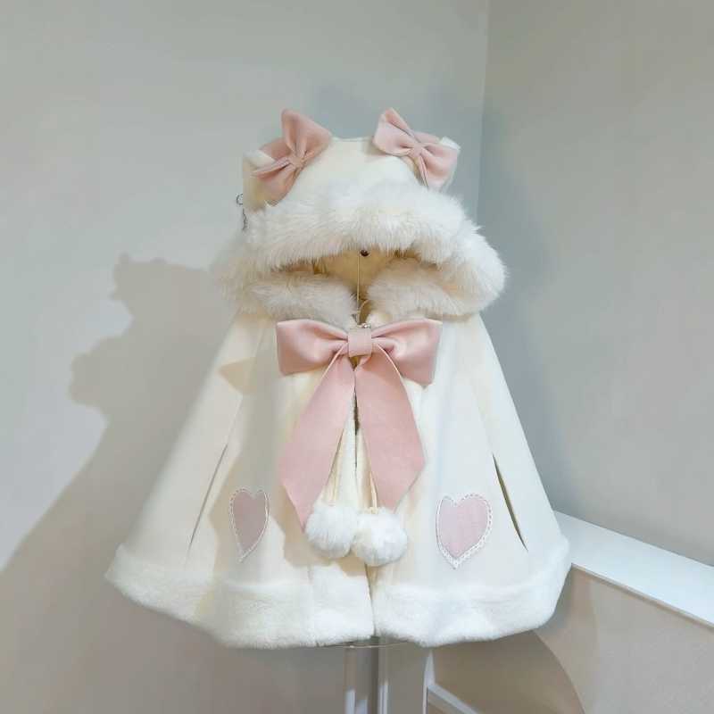 Snow Lolita Bows Cape Coat - Image 2