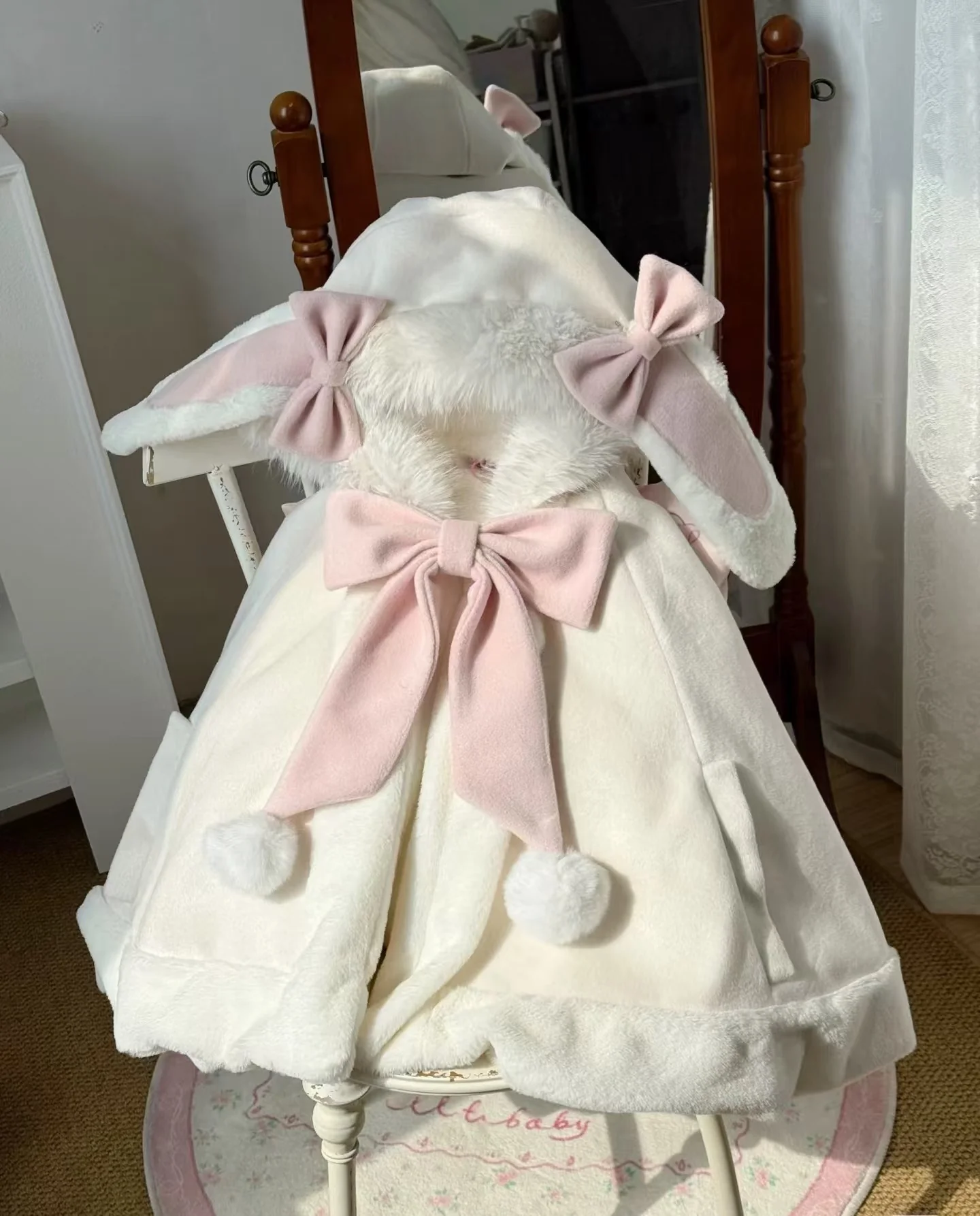 Snow Lolita Bows Cape Coat - Image 4
