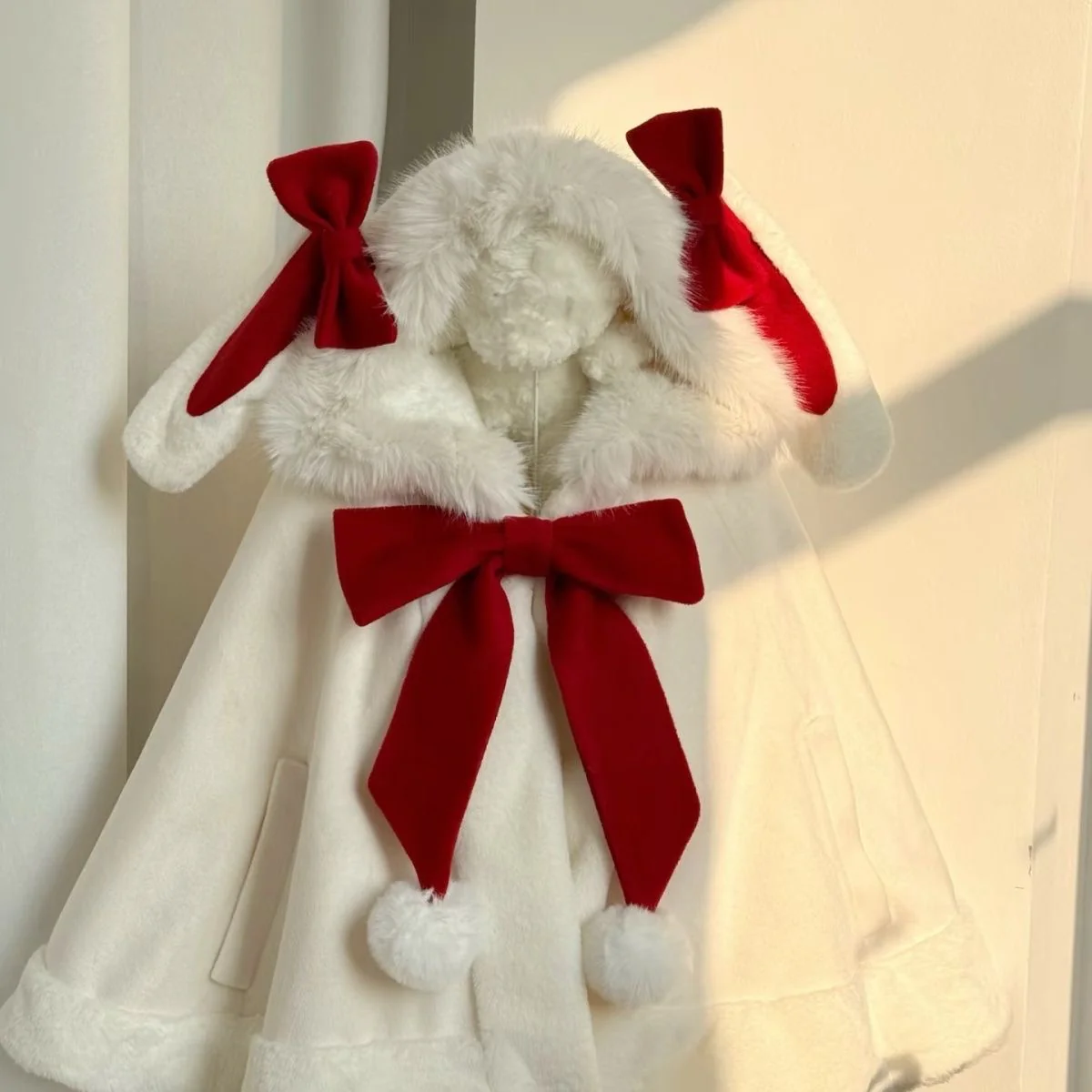 Snow Lolita Bows Cape Coat - Image 5