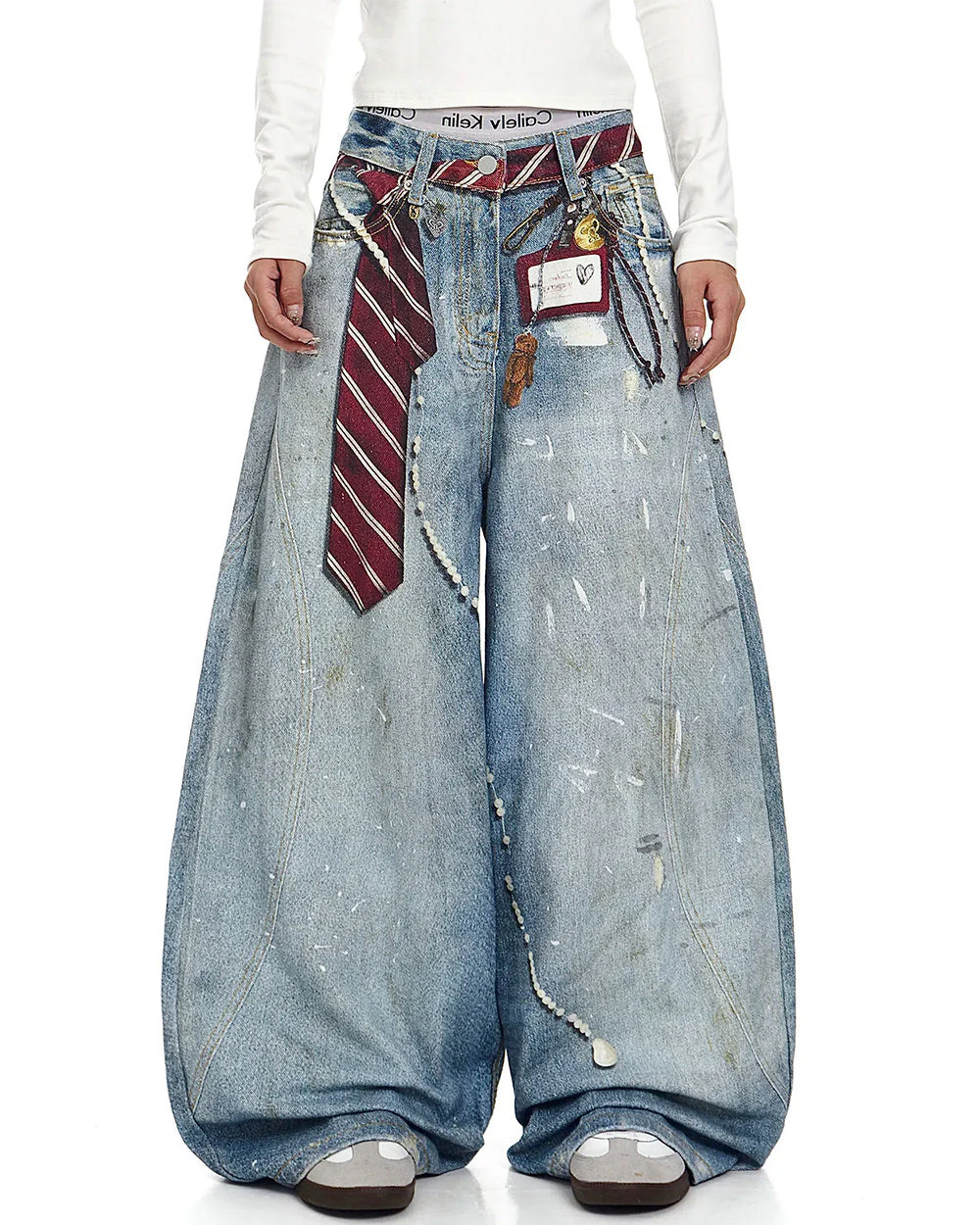 Social Rebel Layered Baggy Jeans - Image 2