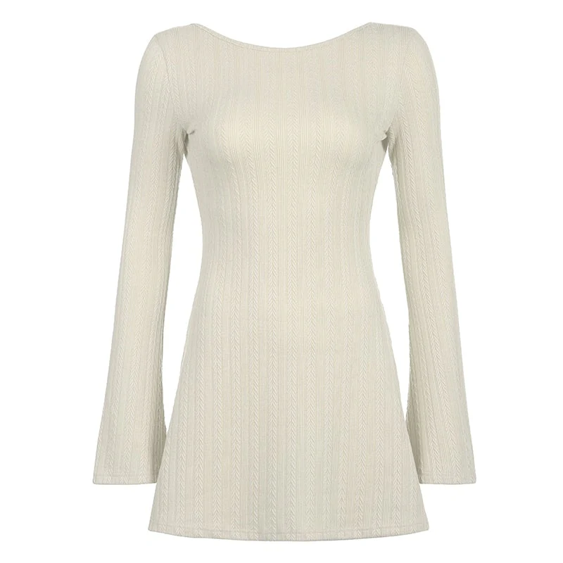 Soft Girl Backless Knitted Dress - Image 10