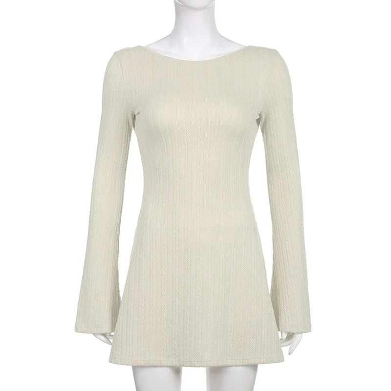 Soft Girl Backless Knitted Dress - Image 11