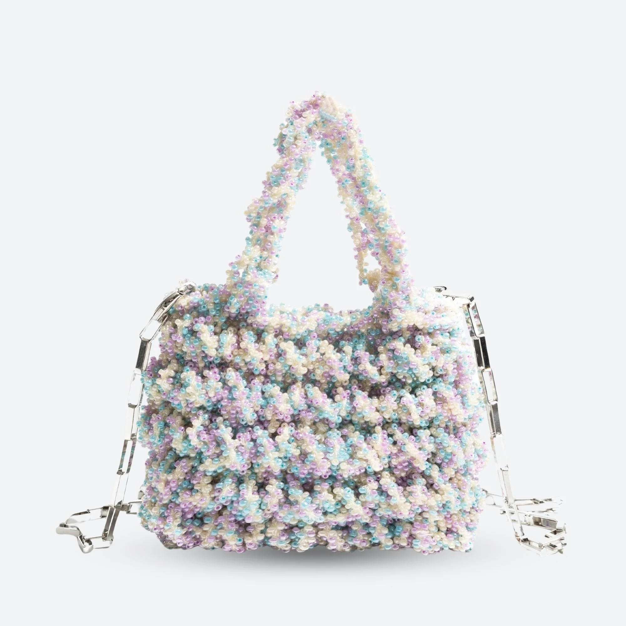 Soft Girl Beaded Chain Strap Handbag - Image 4