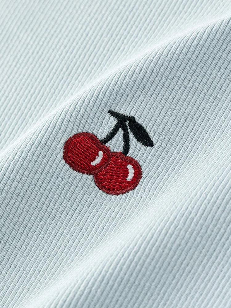 Soft Girl Cherry Lettuce Edge Tee - Image 4