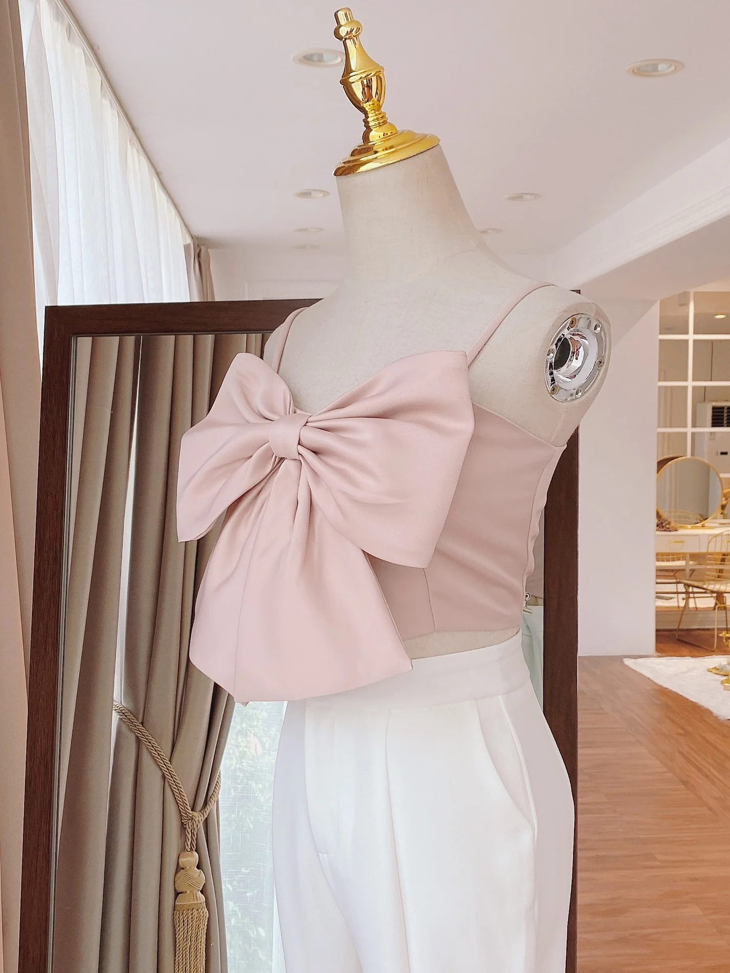 soft girl coquette bow shirt - Image 2