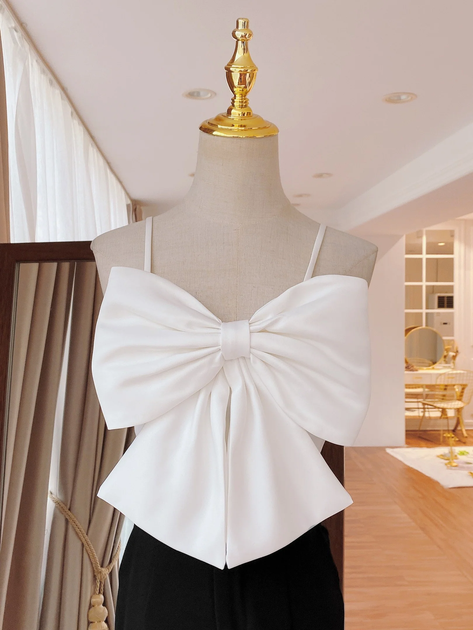 soft girl coquette bow shirt - Image 3
