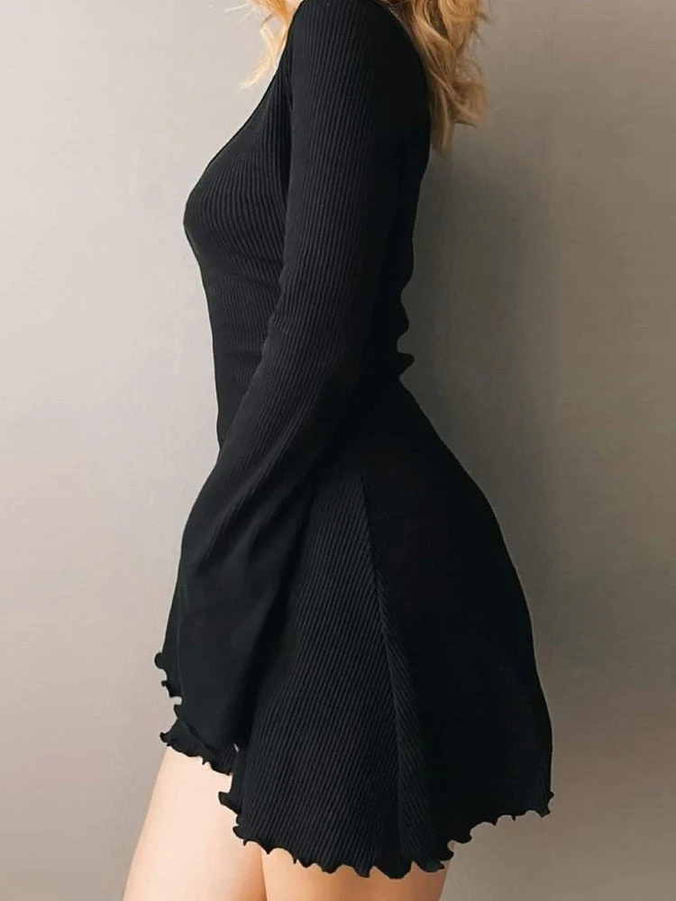 Soft Girl Elegant Flared A-line Dress - Image 6