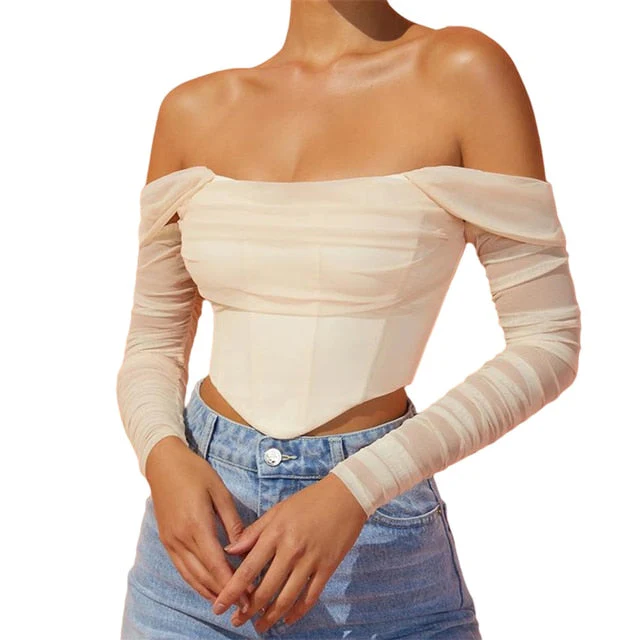 Soft Girl Favorite Mesh Bustier Top - Image 3