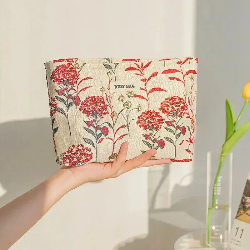 Soft Girl Floral Makeup Bag - Image 5