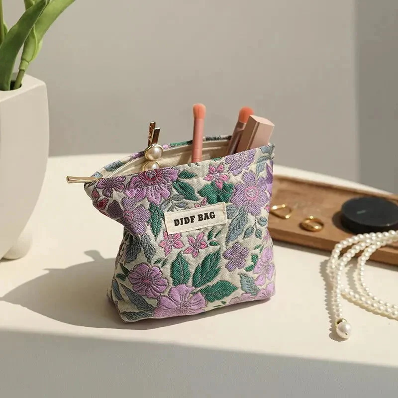 Soft Girl Floral Mini Makeup Bag - Image 3