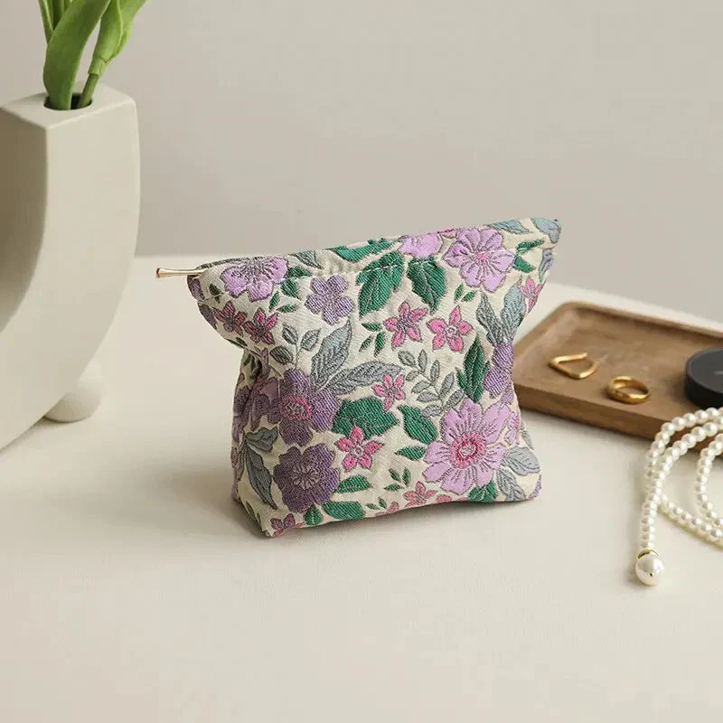 Soft Girl Floral Mini Makeup Bag - Image 4