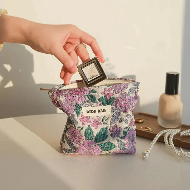 Soft Girl Floral Mini Makeup Bag - Image 2