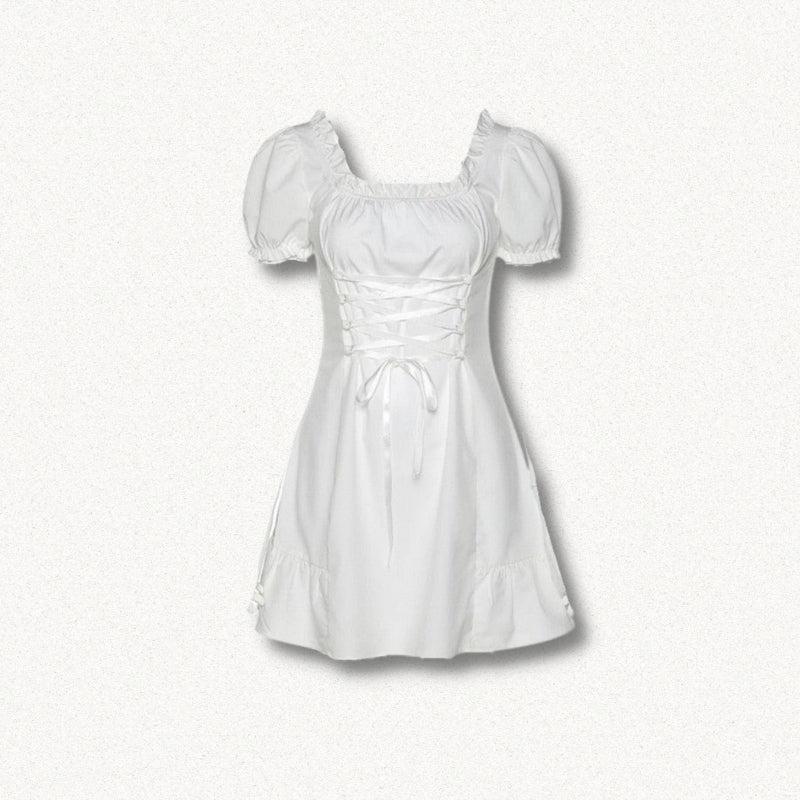 Soft Girl Lace Up Mini Dress - Image 5
