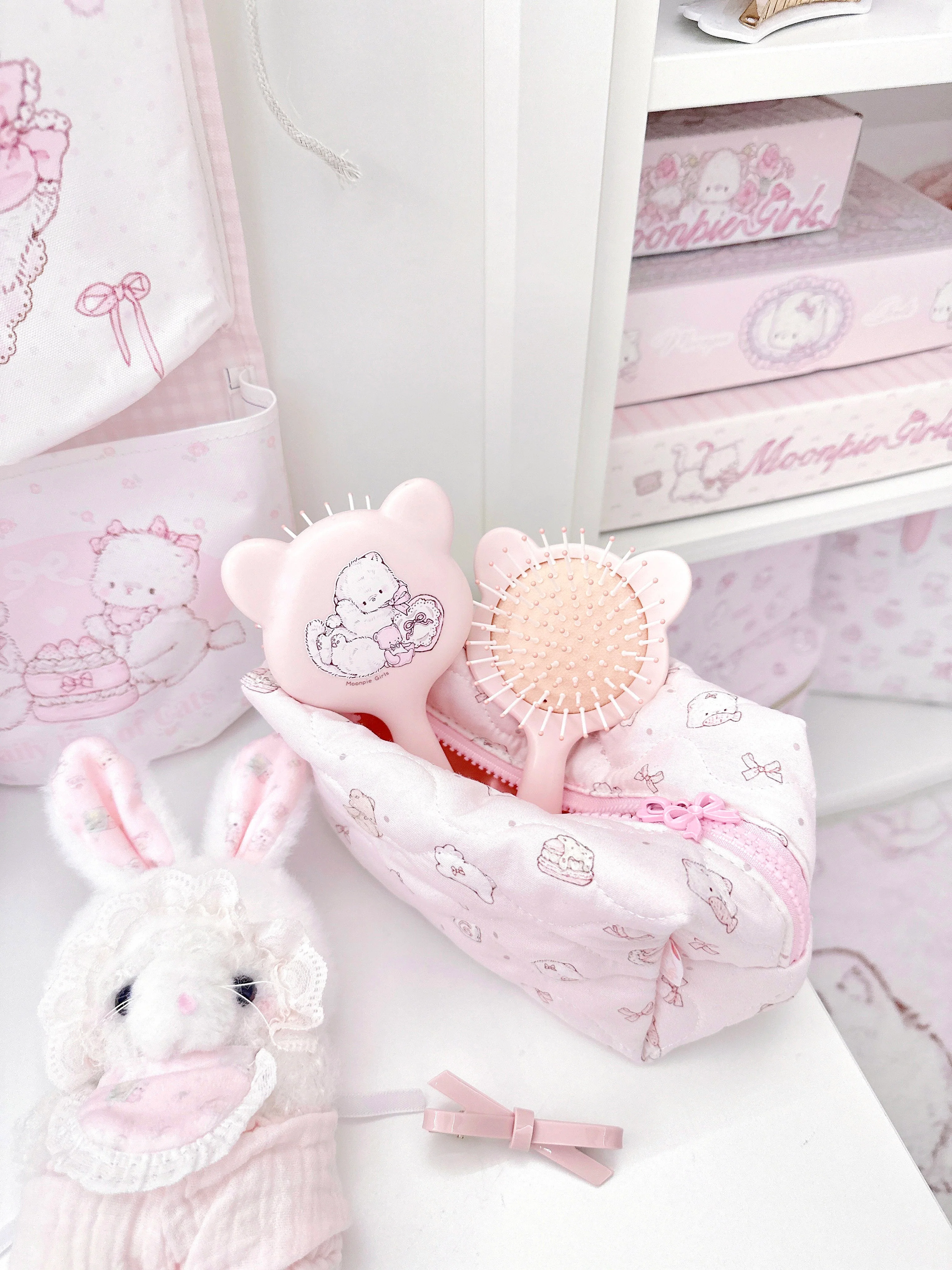 soft girl pink hair styling comb - Image 2