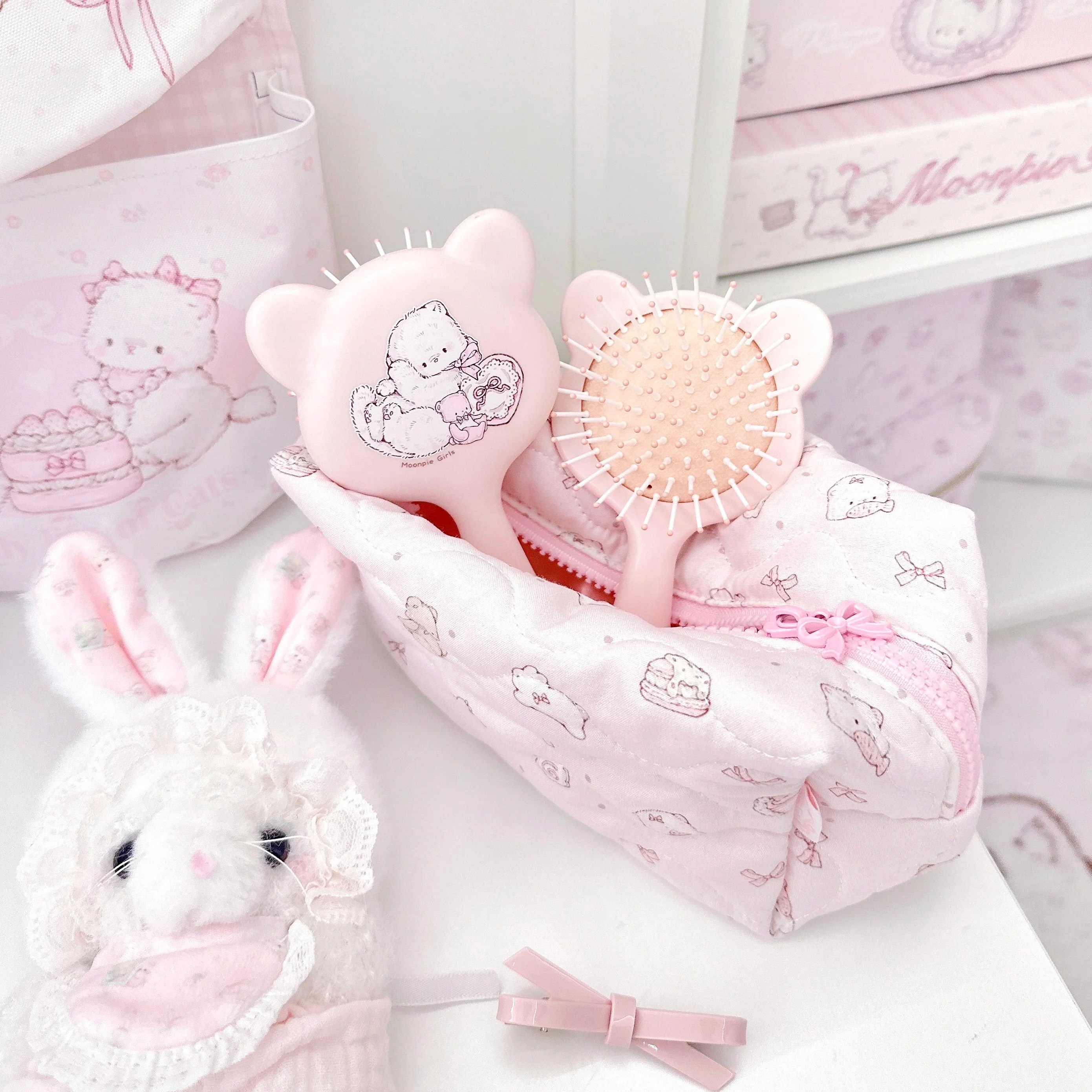 soft girl pink hair styling comb - Image 4