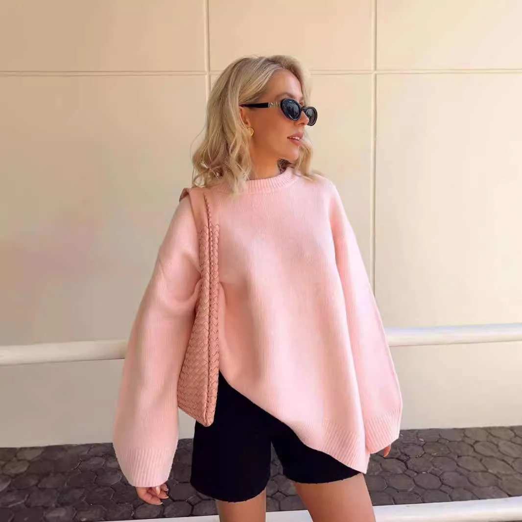 Soft Girl Pink Pullover Sweater - Image 4