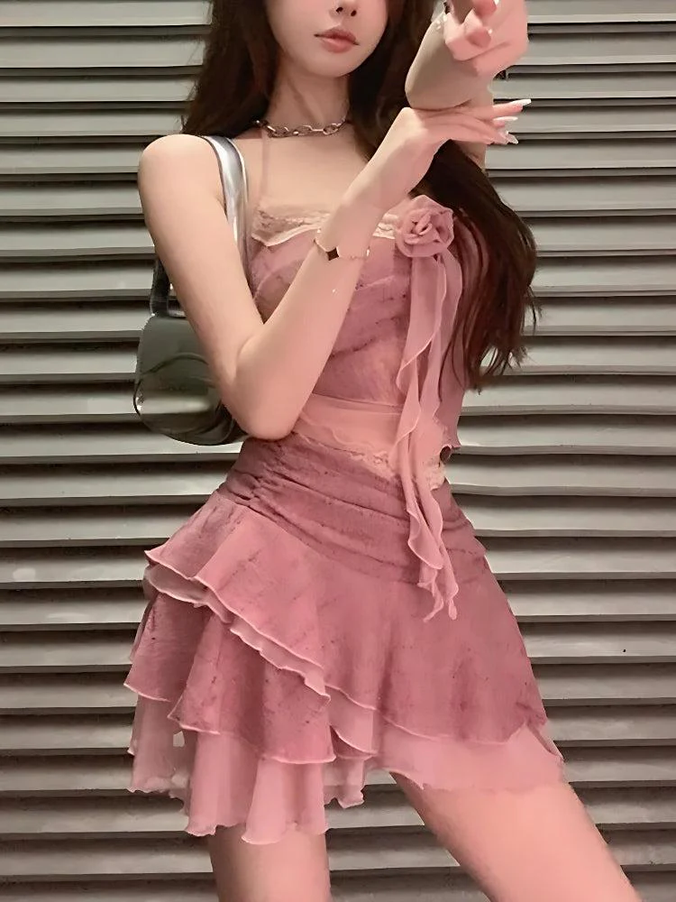 Soft Girl Rose Top & Mini Skirt Two Piece Coord - Image 5