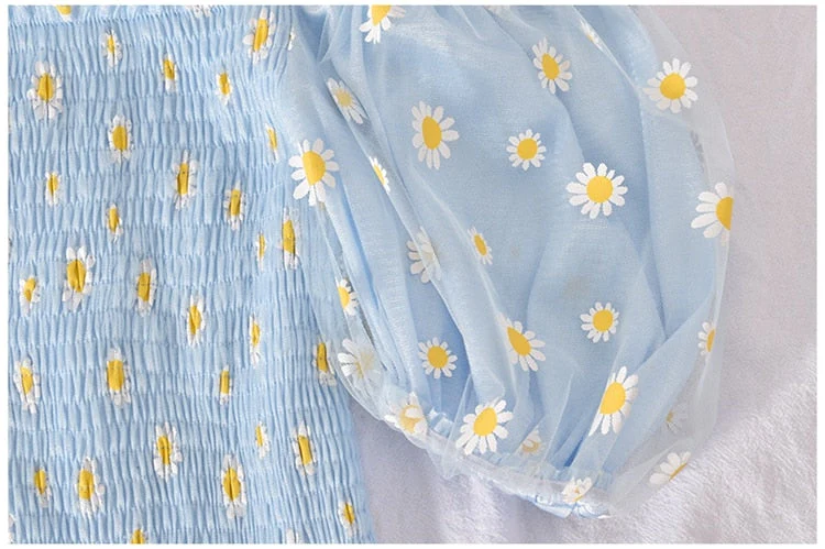 Soft Girl Ruffled Floral Top Daisies - Image 19