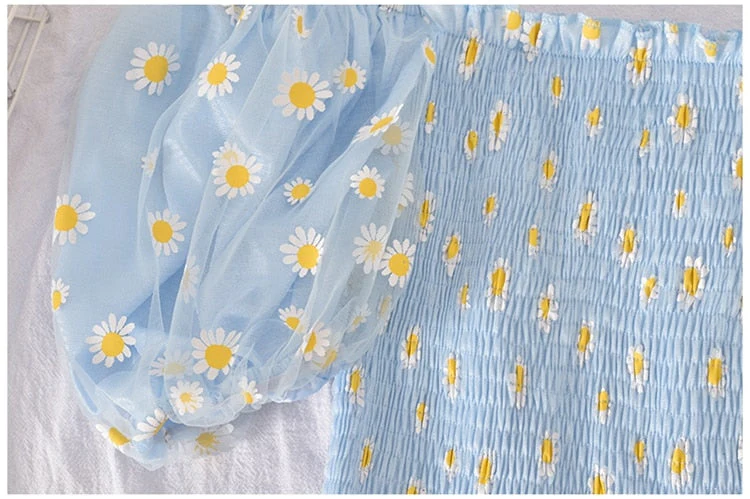 Soft Girl Ruffled Floral Top Daisies - Image 21