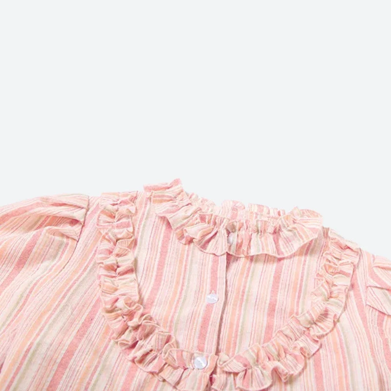 Soft Girl Striped Crop Top & Maxi Skirt Two Piece Set - Image 5