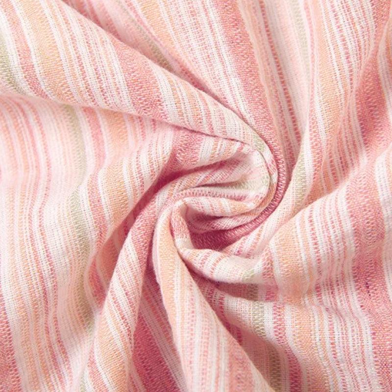 Soft Girl Striped Crop Top & Maxi Skirt Two Piece Set - Image 6