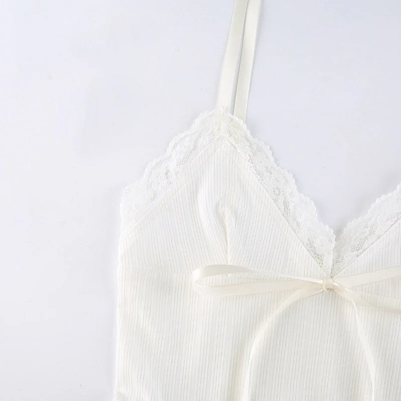 Soft Girl Y2K Lace Trim Crop Top - Image 10