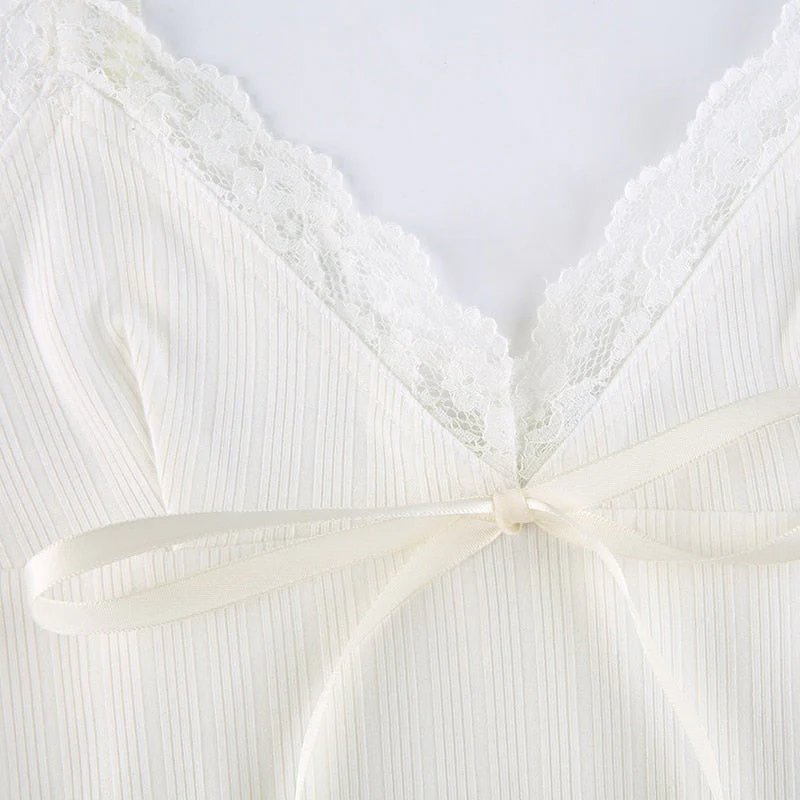 Soft Girl Y2K Lace Trim Crop Top - Image 12