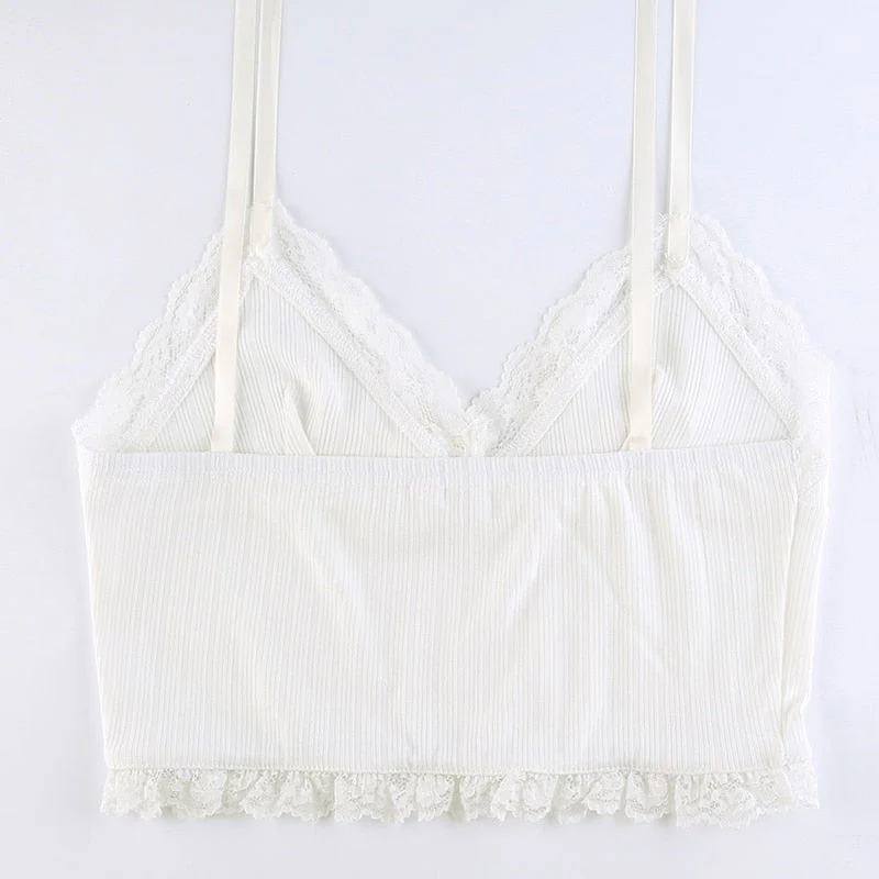 Soft Girl Y2K Lace Trim Crop Top - Image 13