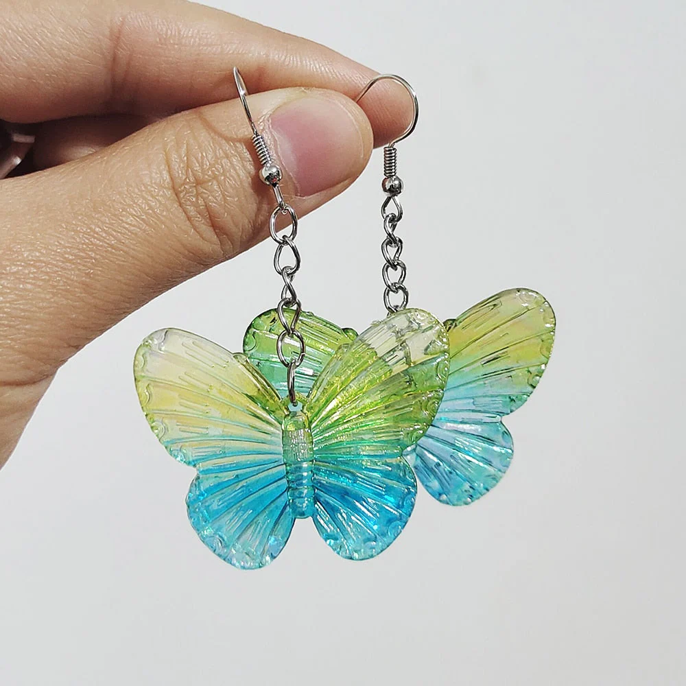 Soft Girl Y2K Transparent Butterfly Earrings - Image 10