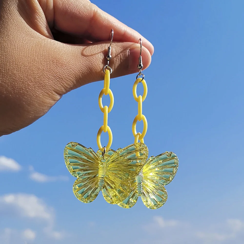 Soft Girl Y2K Transparent Butterfly Earrings - Image 16