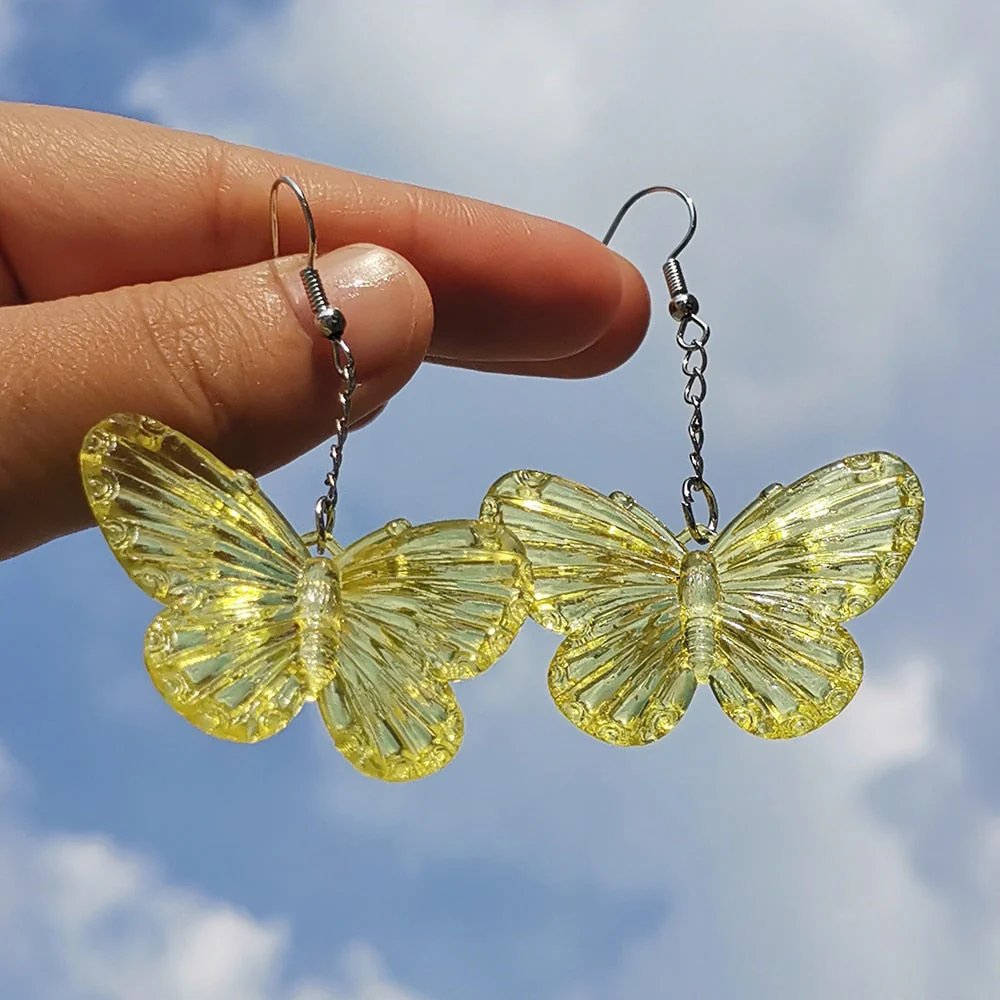 Soft Girl Y2K Transparent Butterfly Earrings - Image 19