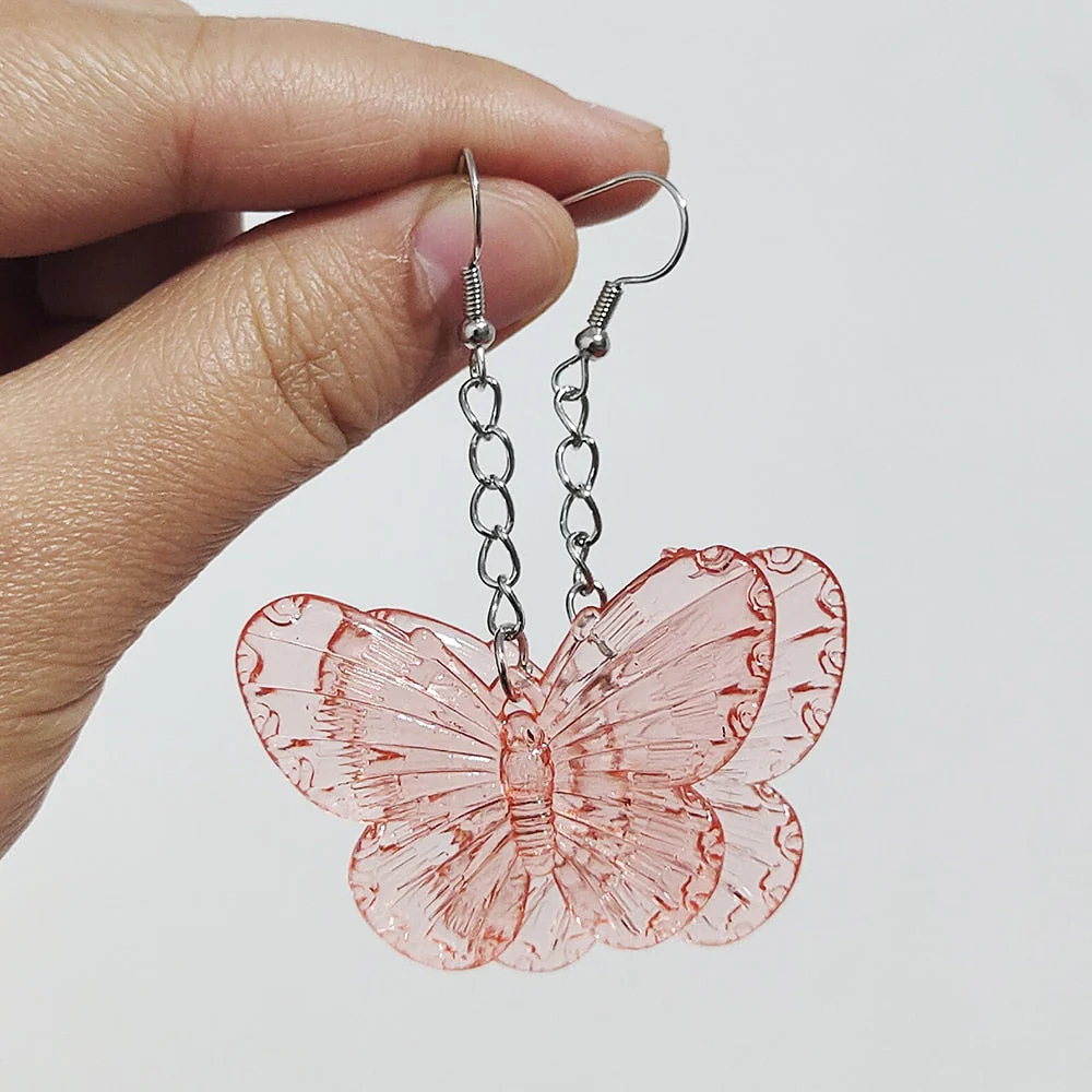 Soft Girl Y2K Transparent Butterfly Earrings - Image 8