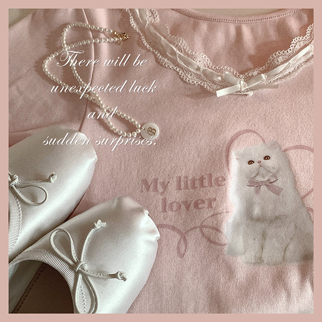 Soft Lace Cat T-shirt - Image 6